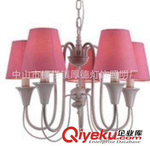 批發(fā)銷售 gd溫馨紅色5頭吊燈 節(jié)能環(huán)保簡約裝飾吊燈原始圖片2