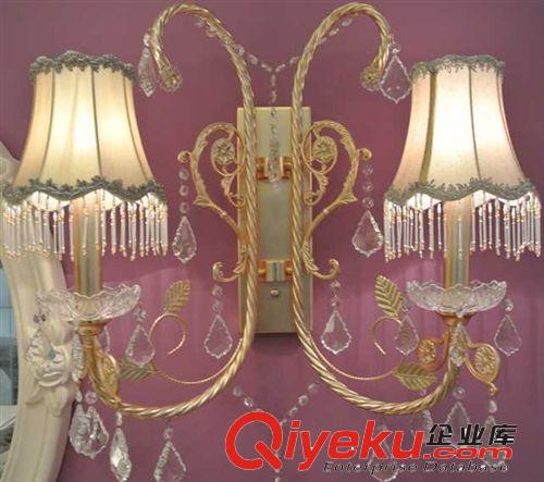 【企業(yè)集采】 廠家批發(fā) 歐式賓館雙頭壁燈 創(chuàng)意古典床頭鐵藝壁燈原始圖片2