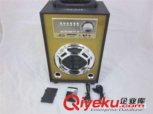 【廠家直銷】HY-C19 木質便攜音箱 多功能音響 可讀卡可接電腦原始圖片2