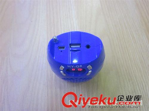 【熱銷 】廠家直銷HY-Q8 迷你 插卡音箱 可選電腦音箱 FM MP3外放原始圖片2