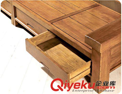 老榆木沙發 客廳純實木組合 沙發仿古帶儲物抽屜 四人位實木沙發原始圖片3