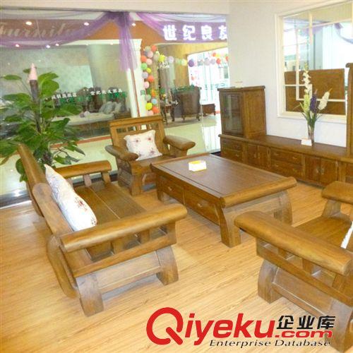 韓國 全實(shí)木家具仿古老榆木沙發(fā) 全實(shí)木沙發(fā) 客廳休閑單人沙發(fā)原始圖片3