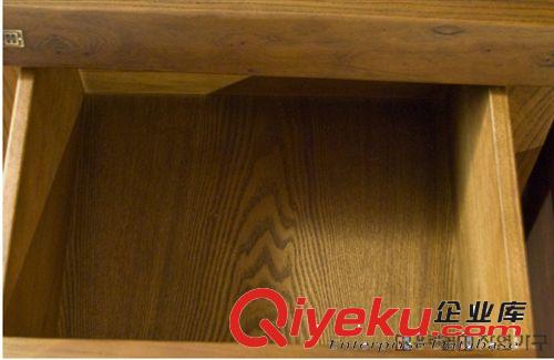 出口韓國(guó)zp臥室實(shí)木家具老榆木儲(chǔ)物柜床頭柜雙抽屜邊桌床邊柜子原始圖片3