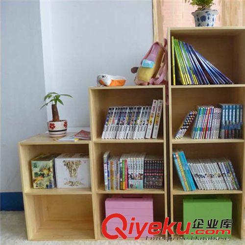 多層實木儲物柜 白色隔板置物柜 簡約書柜 日常雜物架 松木原木色原始圖片2