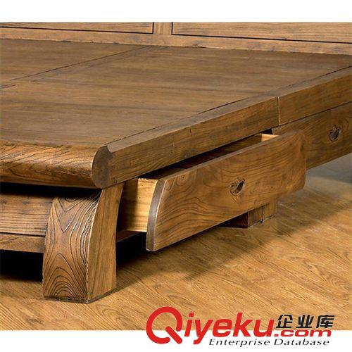 【韓國品牌】臥室 雙人床 實木家具 帶儲物抽屜床 實木床 榆木床原始圖片3