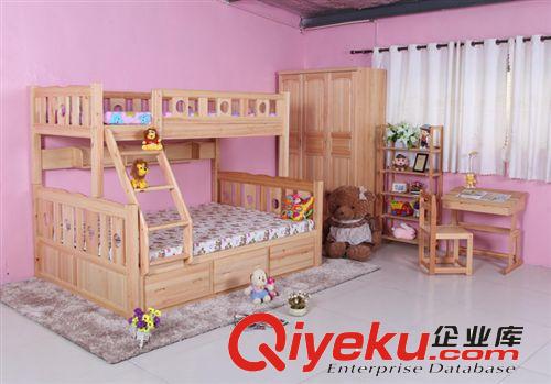 【廠家直銷】實木兒童床 子母床 兒童房上下床 松木儲物雙層床