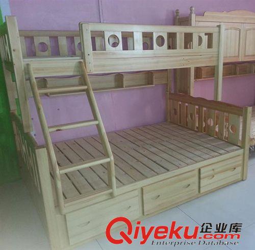 【廠家直銷】實木兒童床 子母床 兒童房上下床 松木儲物雙層床