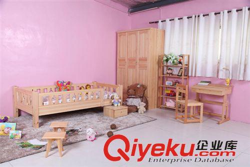 【廠家直銷】杰瑞兒童護欄床 田園實木松木兒童床