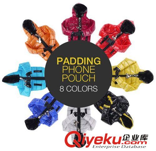 韓國創(chuàng)意風衣外套手機包 零錢包錢零錢袋/迷你羽絨服/可裝Iphone5原始圖片2