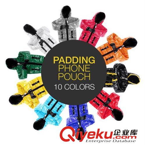 卡通羽絨服 手機包手機袋掛脖包 實拍迷你版情侶風(fēng)衣外套特大號原始圖片2