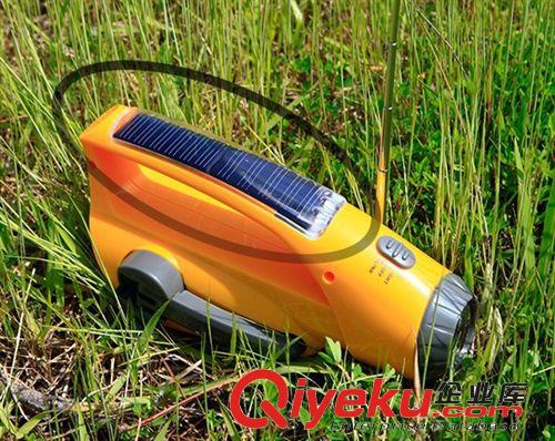 手搖太陽(yáng)能手機(jī)充電 手搖發(fā)電器 太陽(yáng)能收音機(jī) 手電筒 閃光報(bào)警原始圖片2