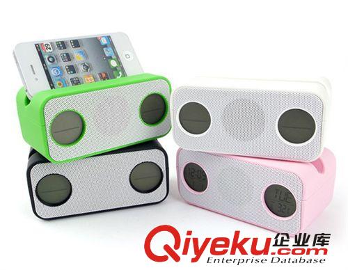 創意時鐘萬年歷時鐘感應音響 USB電池雙供電多功能帶時鐘感應音響