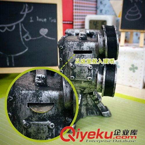 復古擺件 老式電影放映機樹脂存錢罐 創意家居飾品擺件原始圖片2