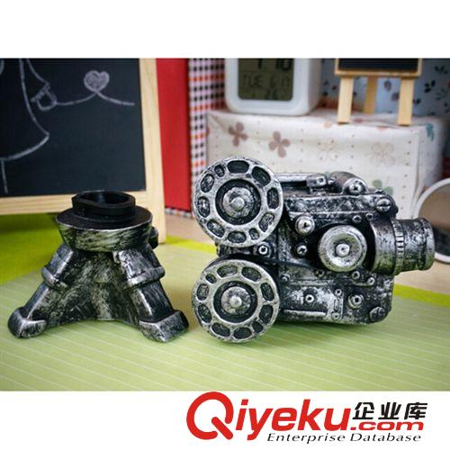 復古擺件 老式電影放映機樹脂存錢罐 創意家居飾品擺件原始圖片3