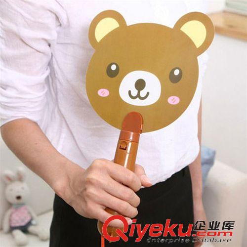 韓版可愛卡通二合一電風(fēng)扇子 手搖電動(dòng)兩用夏季必備清涼扇原始圖片3