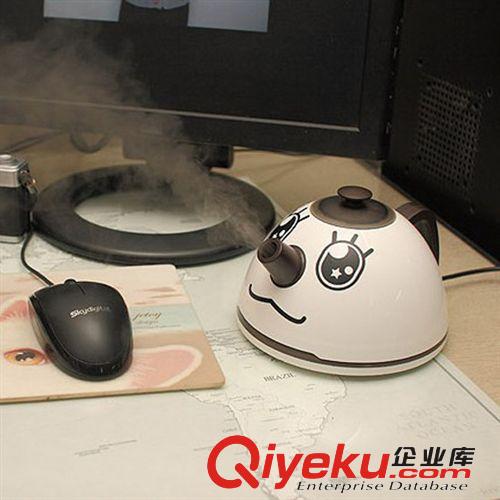 批發 創意超聲波霧化水壺加濕器 LED七彩燈凈化加濕負離子增濕器原始圖片3