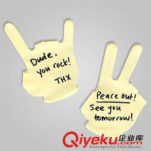手掌記事貼 手指便簽 便條本 創(chuàng)意辦公家居標(biāo)簽 N次貼留言貼原始圖片2