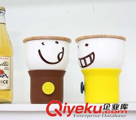 小胡子馬克杯帶蓋陶瓷杯創意木蓋紐扣表情水杯情侶杯對杯