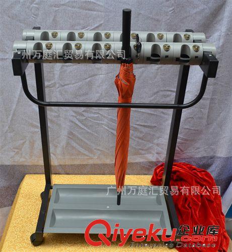 12頭雨傘架 帶雨水收集盤(pán)雨傘放置架 金屬鎖頭 廠家直售原始圖片3