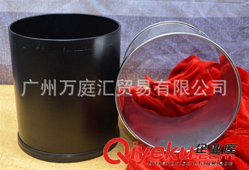 圓形酒店客房垃圾桶 內(nèi)烤漆外不銹鋼雙層垃圾桶 房間垃圾收納桶原始圖片2