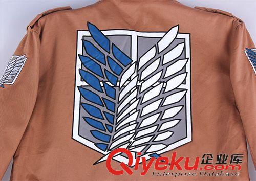 一手貨源供應動漫周邊進擊的巨人cosplay黃色小外套表演服裝原始圖片2