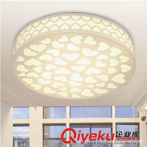 簡約時尚LED吸頂燈 愛心精美亞克力吸頂燈 溫馨臥室LED燈具原始圖片2