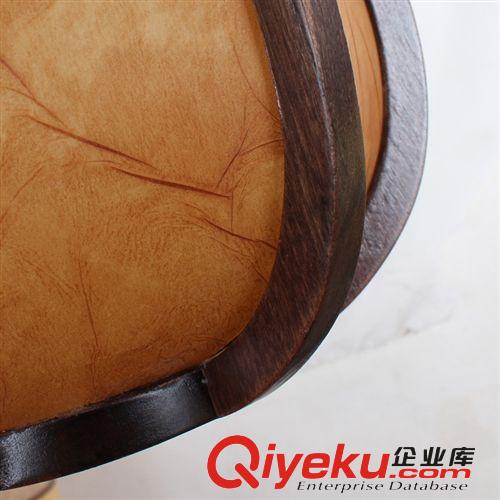 現代創意吧臺燈 實木單頭小吊燈中式羊皮燈 茶樓燈餐廳卡座燈8092
