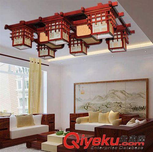 中式吸頂燈實木燈具 仿古中式燈具茶樓餐廳酒店工程客廳臥室燈918