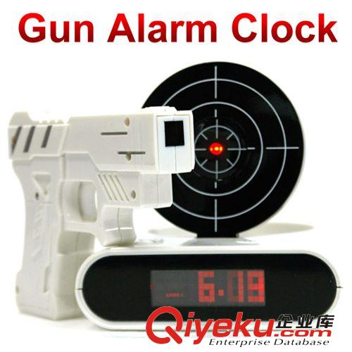 免费代发GUN ALARM CLOCK sq打靶 红外线射击闹钟/热销爆炸闹钟