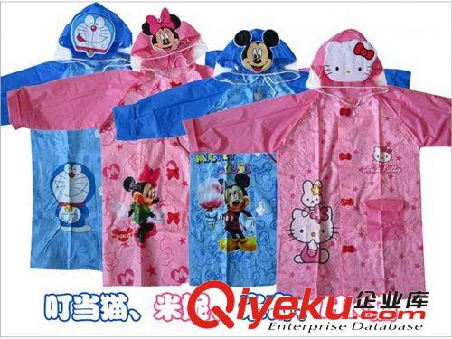 代發(fā)批發(fā)外貿卡通兒童雨衣雨鞋套裝hello kitty機器貓雨披書包位原始圖片2