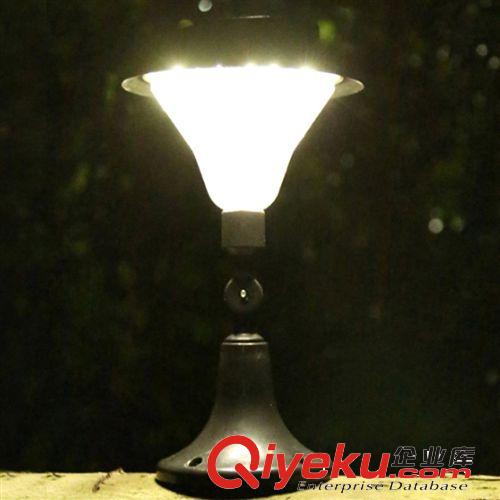 廠家供應(yīng)好質(zhì)量新款戶外防水太陽能24 20LED庭院墻壁燈柱頭燈批發(fā)原始圖片3