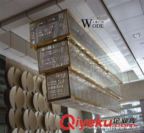 沃德燈飾供應酒店大堂吊燈 會所酒吧吊燈 別墅五彩玻璃吊燈FBD004