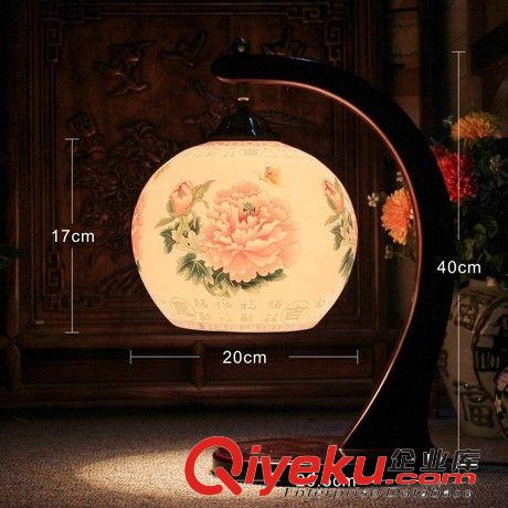 中式復(fù)古典景德鎮(zhèn)陶瓷燈具書房臺(tái)燈臥室床頭客廳現(xiàn)代led節(jié)能燈具
