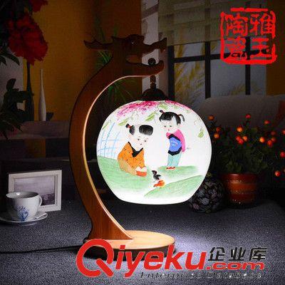 中式復(fù)古典景德鎮(zhèn)陶瓷燈具書房臺(tái)燈臥室床頭客廳現(xiàn)代led節(jié)能燈具原始圖片2