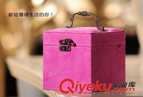 歐式gd時尚仿兔絨首飾收納盒|三層首飾盒/飾品盒 儲物盒 混色原始圖片3