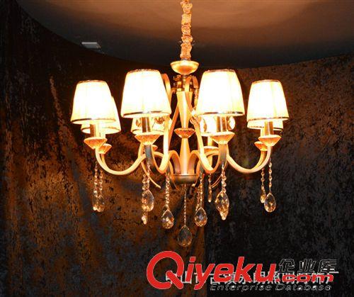 廠家生產  鉻色鐵藝錐彎管簡約水晶吊燈 非標定制古典工程燈