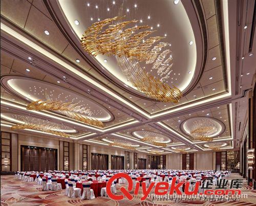 永朗燈飾廠家定做 宴會廳酒店酒吧KTV會所工程水晶吸頂燈