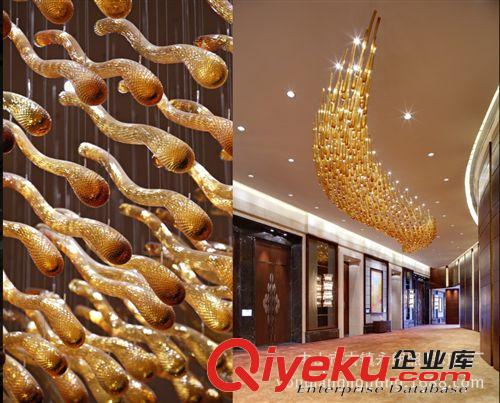 永朗燈飾定做 酒店大堂大型工程水晶吸頂燈 非標定制裝飾工程燈原始圖片3