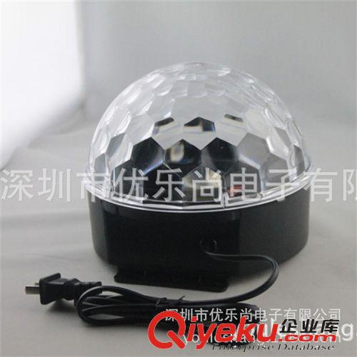 帶聲控燈 LED水晶魔球燈 舞臺燈 LED水晶魔球舞臺燈 七彩旋轉燈原始圖片2
