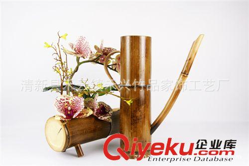 竹制餐桌工藝花藍，手工藝品花瓶，手工藝家居裝飾品