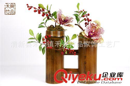 tr環(huán)保純竹制藝術(shù)小花器桌面創(chuàng)意花插簡約花瓶現(xiàn)代時尚竹花桶