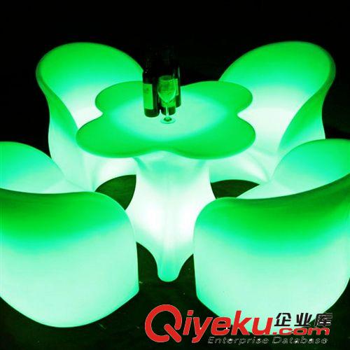 粵明 直銷發(fā)光新款戶外LED桌椅 休閑創(chuàng)意個性塑料沙發(fā)組合家具原始圖片2