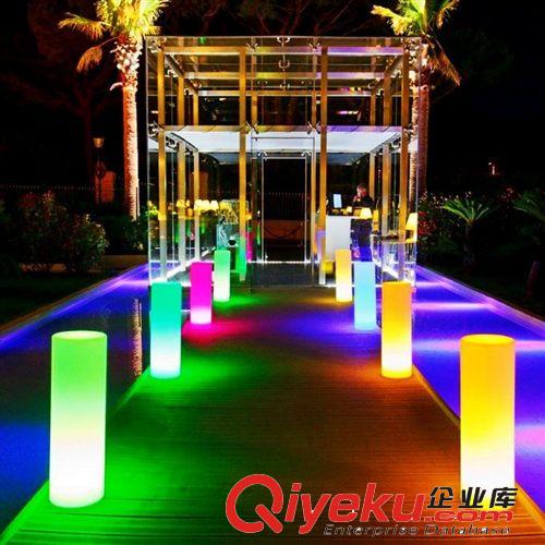 粵明 led發(fā)光圓柱 酒吧圓桌燈KTV發(fā)光家具 七彩遙控可充電原始圖片2