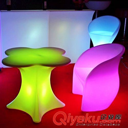 粵明 led戶外桌椅組合 庭院陽臺(tái)休閑桌椅 酒店咖啡廳發(fā)光家具原始圖片2