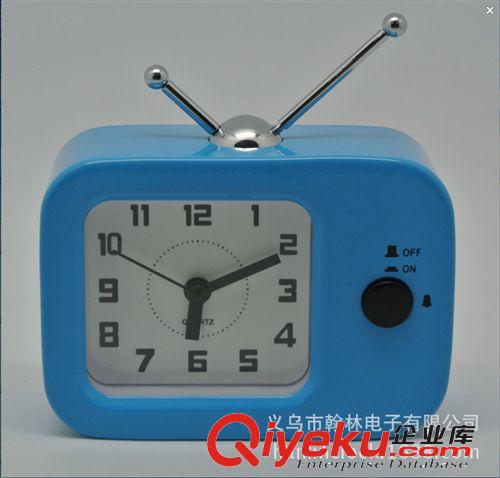 迷你復(fù)古鬧鐘/TV電視機(jī)鬧鐘/糖果色床頭鐘/金屬臺(tái)鐘 時(shí)尚創(chuàng)意鐘