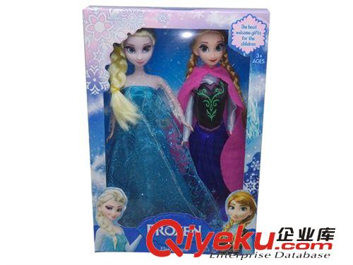 新款冰雪皇后公主 冰雪奇緣芭比娃娃2人盒裝帶睫毛 6關(guān)節(jié)冰雪皇后原始圖片3