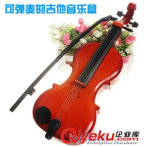 3070創(chuàng)意新奇特禮品 居家擺件中號可演奏小提琴音樂盒 仿真小提琴原始圖片2