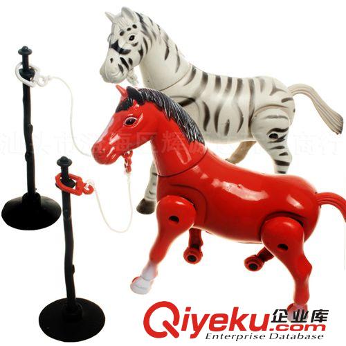 繞樁走路紅黑馬 電動斑馬 電動馬 電動玩具馬 塑料玩具 電動走路原始圖片2