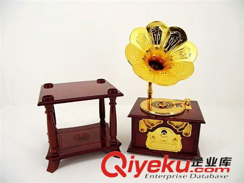 帶底座上海灘復(fù)古留聲機音樂盒 八音盒 創(chuàng)意禮品贈品 精品 批發(fā)原始圖片3