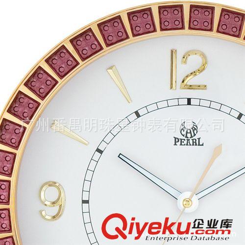 廠家批發(fā)明珠星石英鐘 藝術(shù)鐘 夜光燈聰明燈掛鐘 13寸鐘PW182原始圖片3